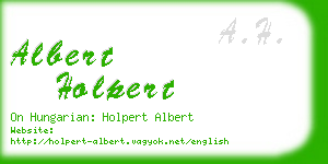 albert holpert business card